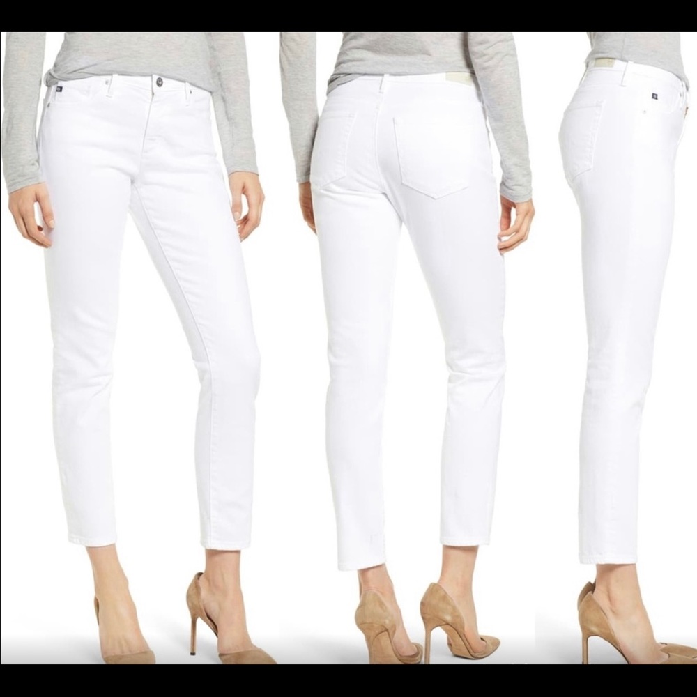 AG white skinny jeans